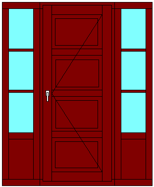 пример 8 расположения входной двери из дерева